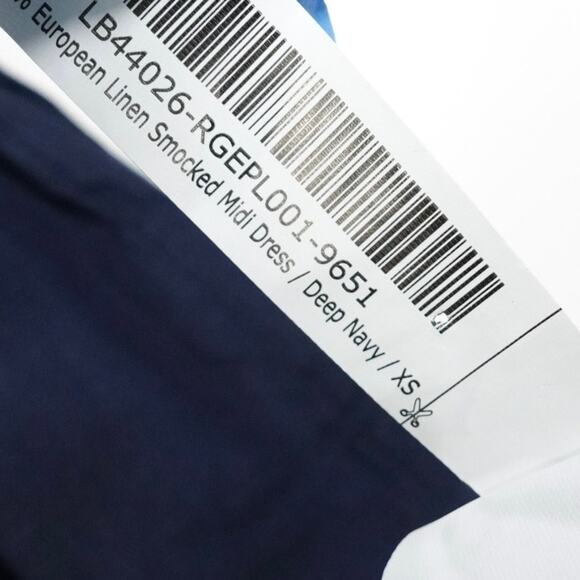 New Quince Women’s Deep Navy Organic Cotton Poplin Smocked Midi Dress XS 4042-80 - Picture 8 of 9